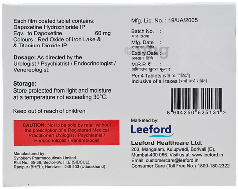 Poxestay 60mg Tablet image