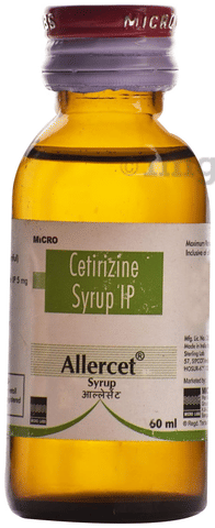 Allercet 5mg/5ml Syrup image Allercet 5mg/5ml Syrup image