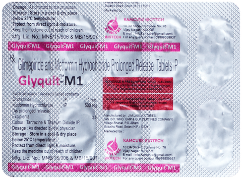 Glyquit-M1 Tablet PR image Glyquit-M1 Tablet PR image