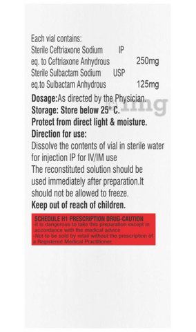 Ceftovil-S 375mg Injection image