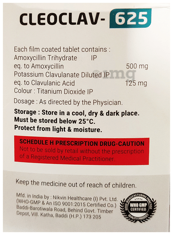 Cleoclav 625 Tablet image Cleoclav 625 Tablet image