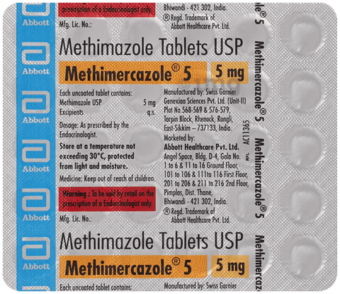Methimercazole 5 Tablet image