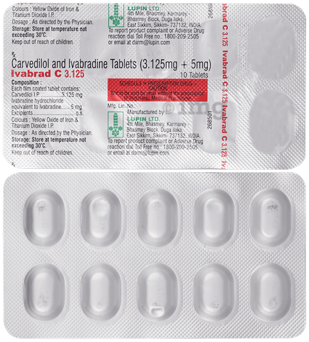 Ivabrad C 3.125mg/5mg Tablet