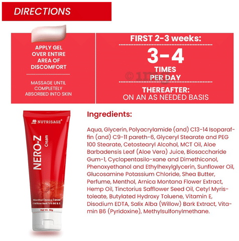 Nutrisage Nero-Z Cream: Buy tube of 50.0 gm Cream at best price in