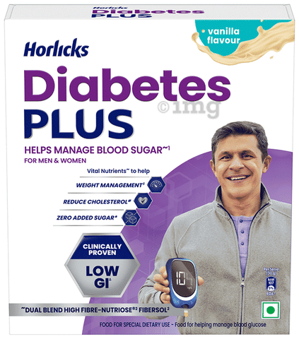Buy Horlicks Diabetes Plus - Helps Manage Blood Sugar, Vanilla Online at  Best Price of Rs 671.5 - bigbasket