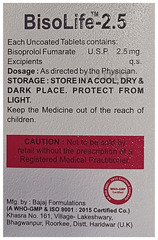 Bisolife 2.5 Tablet image Bisolife 2.5 Tablet image