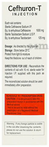 Cefhuron-T 1.125gm Injection