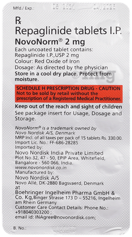Novonorm 2mg Tablet image Novonorm 2mg Tablet image