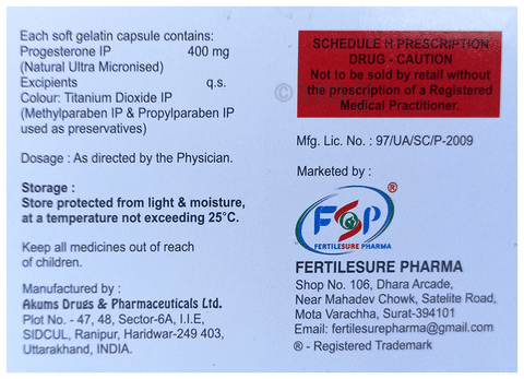 Fsprogest 400 Soft Gelatin Capsule