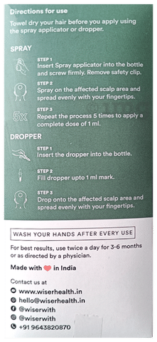 Wiser Build Minoxidil Topical Solution(60ml Each)