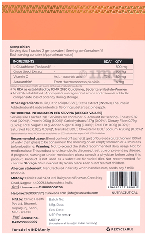 glutathione peroxidase chemical structure Go Tan-1000 Glutathione Nutraceutical by Sarin Skin – Sarinskin main image 0