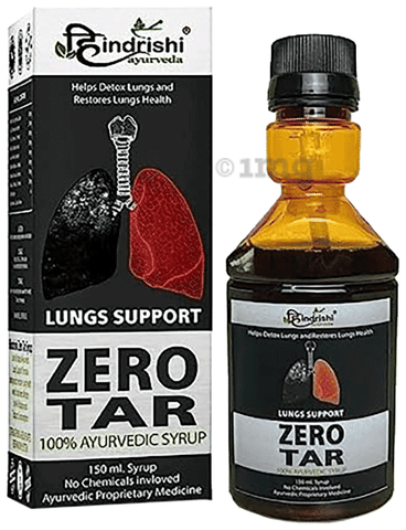 Hindrishi Ayurveda Zero Tar Syrup for Lungs Detox and Cleanse (150ml Each)  No Added Sugar: Buy box of 1.0 Bottle at best price in India