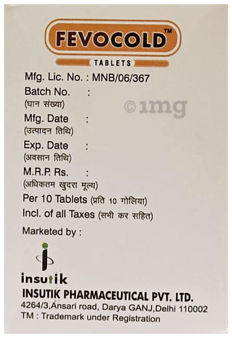 Fevocold Tablet image