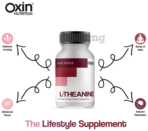 Oxin Nutrition L-Theanine 200mg Capsule: Buy bottle of 60.0 capsules at  best price in India | 1mg