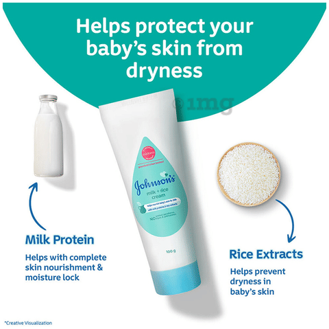 Johnson's Baby Milk Rice Cream For Baby's Healthy Skin: Buy
