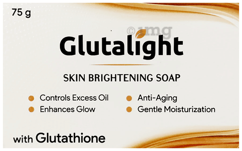 Glutalight Skin Lightening Soap for Reduce Freckles, Age Marks, Acne Spots:  Buy box of 75.0 gm Soap at 𝗯𝗲𝘀𝘁 𝗽𝗿𝗶𝗰𝗲 in India
