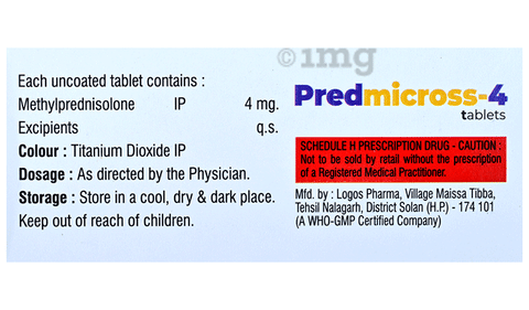 Predmicross 4 Tablet image Predmicross 4 Tablet image