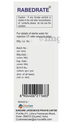 Rabedrate 20mg Injection image