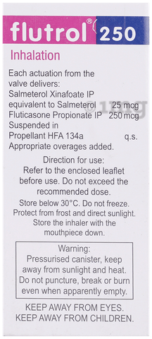 Flutrol 250 Inhaler image Flutrol 250 Inhaler image