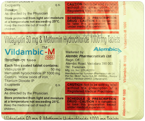 Vildambic-M 1000 Tablet image