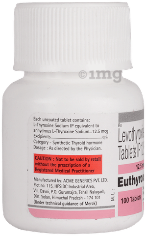 Euthyrox 12.5mcg Tablet image