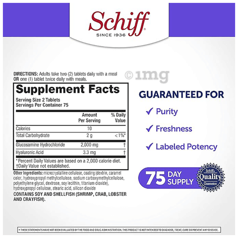 Schiff Glucosamine 2000mg Coated Tablet 3