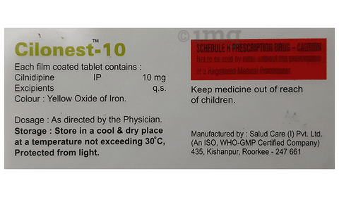 Cilonest 10 Tablet image