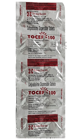 Tocef 100mg Tablet image