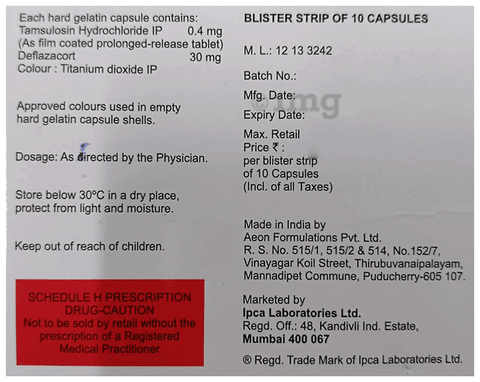 Tasulin Plus 0.4mg/30mg Capsule image