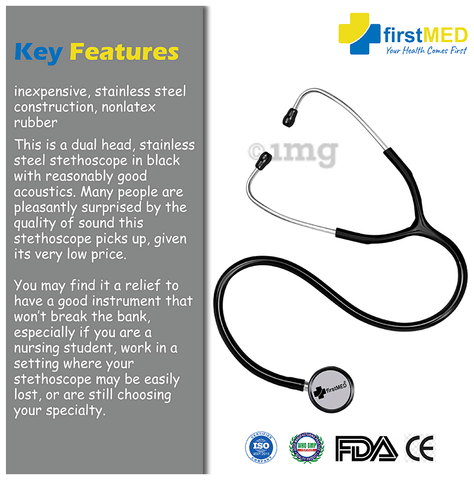 Firstmed ST-01 Stethoscope Black 7