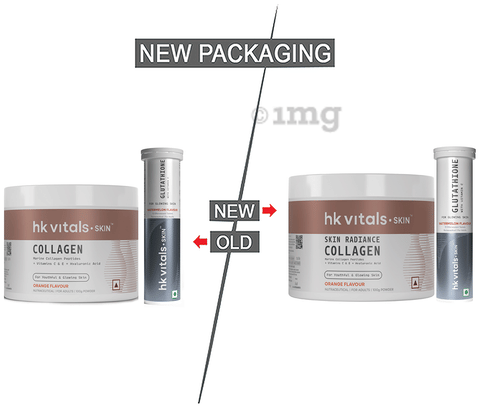 HK Vitals Combo Pack of Skin Collagen Orange Powder (100gm) & Glutathione  Watermelon Effervescent Tablet (15): Buy combo pack of 2.0 units at    in India | 1mg