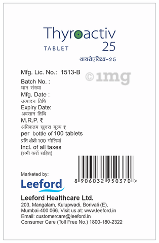 Thyroactiv 25 Tablet image