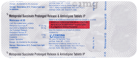 Metozaar-A 50 Tablet image Metozaar-A 50 Tablet image