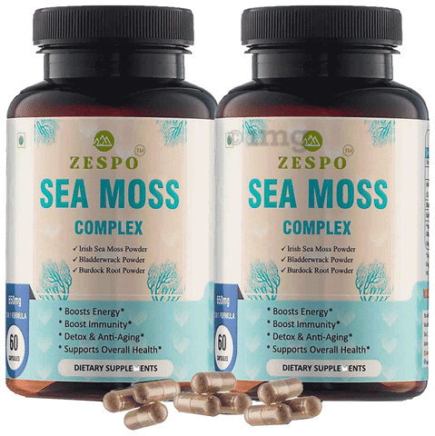 Zespo Sea Moss Complex 650mg Each Capsules (60 Each): Buy combo