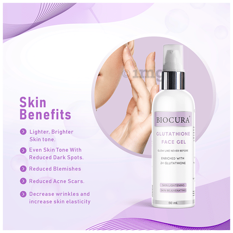 glutathione gel benefits Biocura Glutathione Face Gel