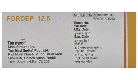 Fordep 12.5mg Tablet SR image Fordep 12.5mg Tablet SR image