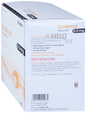 BUDEsal 0.5mg Respules 2ml image