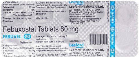 Febuvel 80 Tablet image Febuvel 80 Tablet image