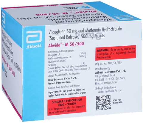 Abvida-M 50/500 Eazy Glide Tablet SR image