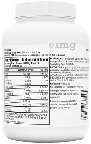 GNC Glutathione 500mg Vegetarian Capsule: Buy bottle of 60.0 vegicaps at 𝗯𝗲𝘀𝘁 𝗽𝗿𝗶𝗰𝗲 in India