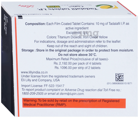 Cialis 10mg Tablet image