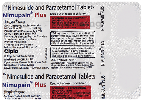 Nimupain Plus Tablet