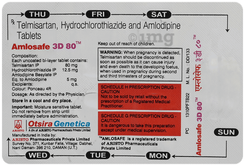 Amlosafe 3D 80 Tablet image