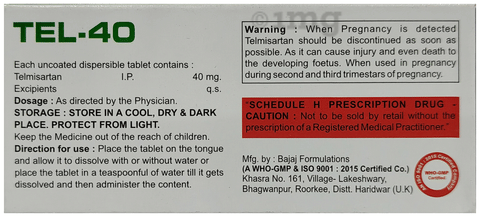 Tel 40mg Tablet image Tel 40mg Tablet image