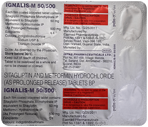 Ignalis-M 50/500 Tablet PR image Ignalis-M 50/500 Tablet PR image