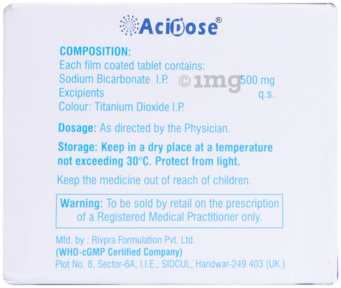 Acidose 500mg Tablet image