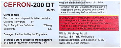 Cefron 200 DT Tablet image Cefron 200 DT Tablet image