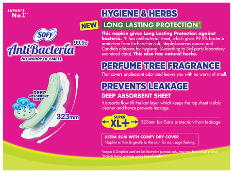 Buy Sofy Sanitary Pads - Cool Super XL+ Online at Best Price of Rs