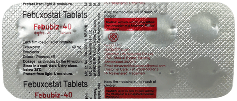 Febubiz 40mg Tablet image Febubiz 40mg Tablet image