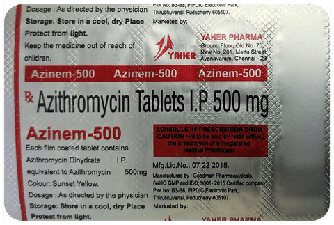 Azinem 500mg Tablet image
